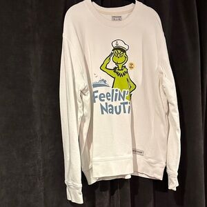 Life Is Good White Sweatshirt with Grinch Graphic